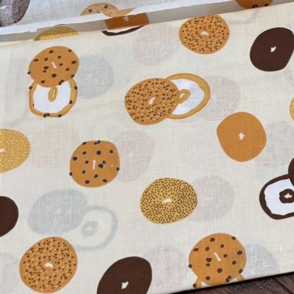 44" x 60" - Bagels Cotton Fabric